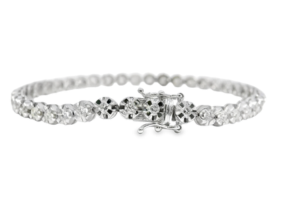 1.93CT Diamond Bracelet 14k White Gold