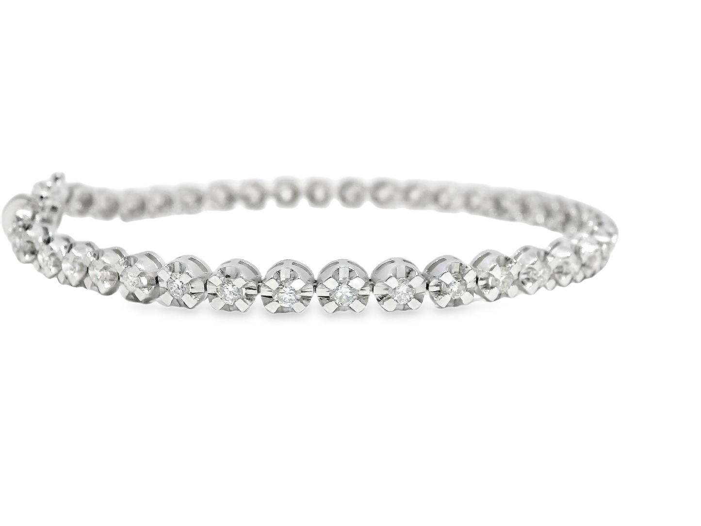 1.93CT Diamond Bracelet 14k White Gold