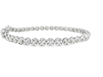1.93CT Diamond Bracelet 14k White Gold