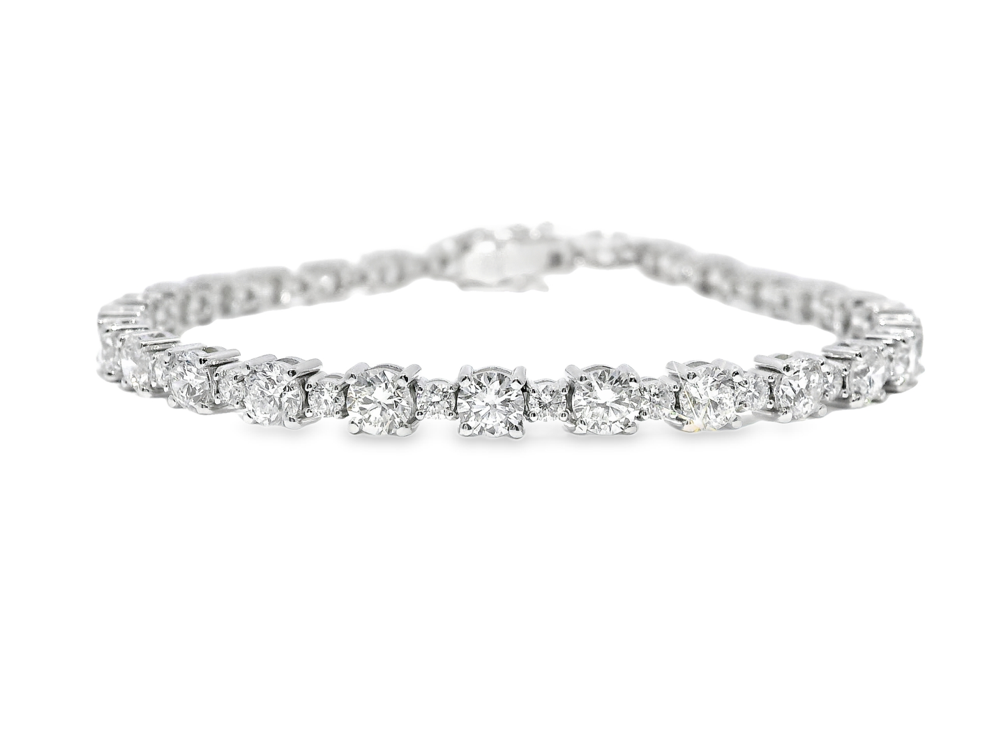 7.79CT Diamond Bracelet 14k White Gold