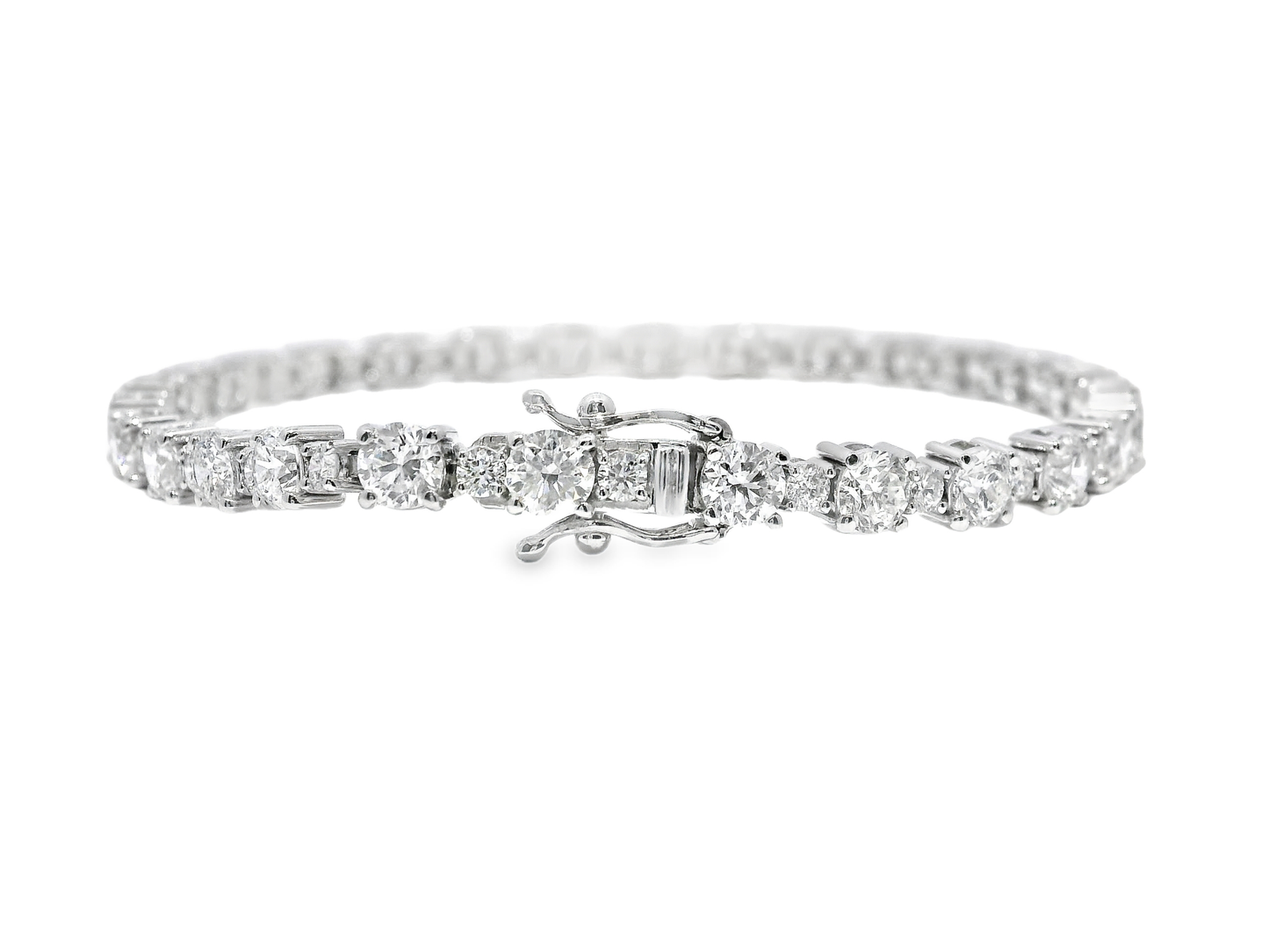 7.79CT Diamond Bracelet 14k White Gold