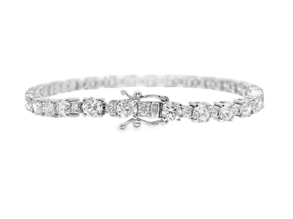 7.79CT Diamond Bracelet 14k White Gold