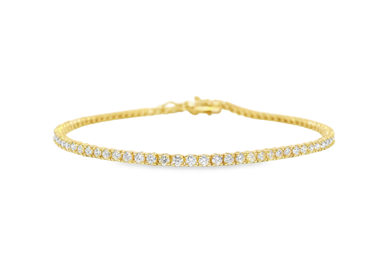 2.12CT Diamond Bracelet 14k Yellow Gold