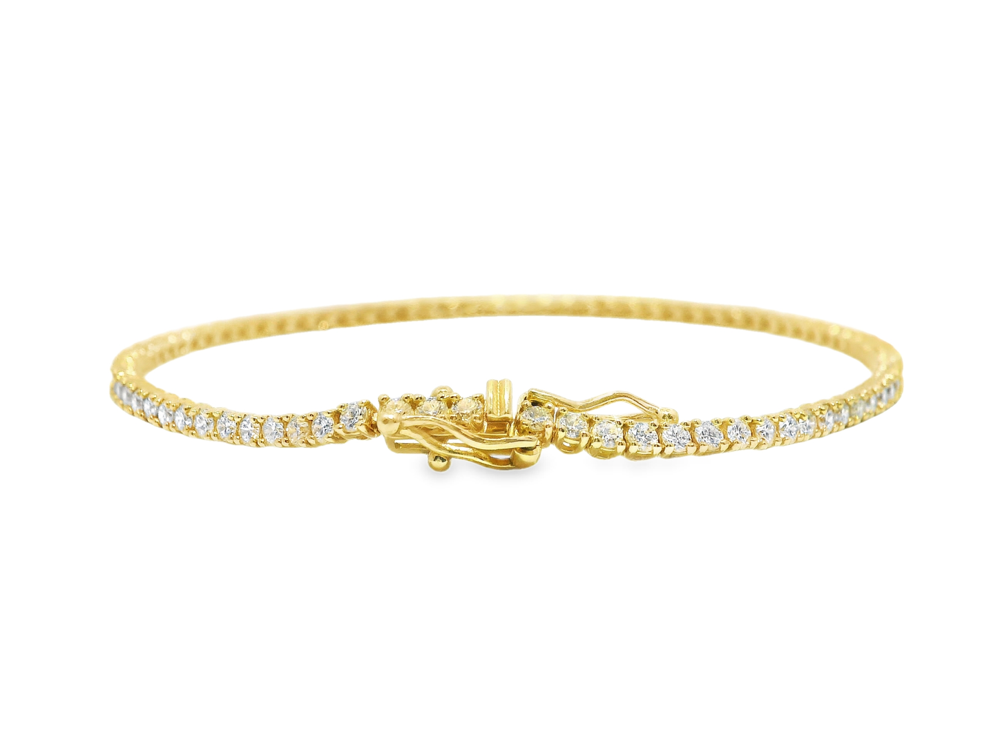 2.12CT Diamond Bracelet 14k Yellow Gold