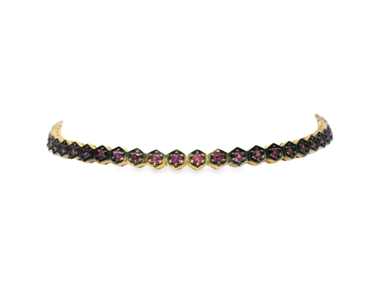 1.16CT Pink Sapphire Bracelet 14k Rose Gold