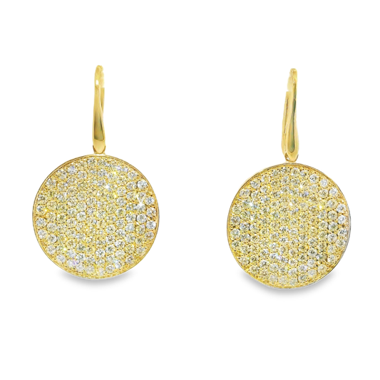 5.21CT Diamond Earring 14k Yellow Gold