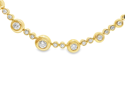 0.71CT Diamond Necklace 14k Yellow Gold