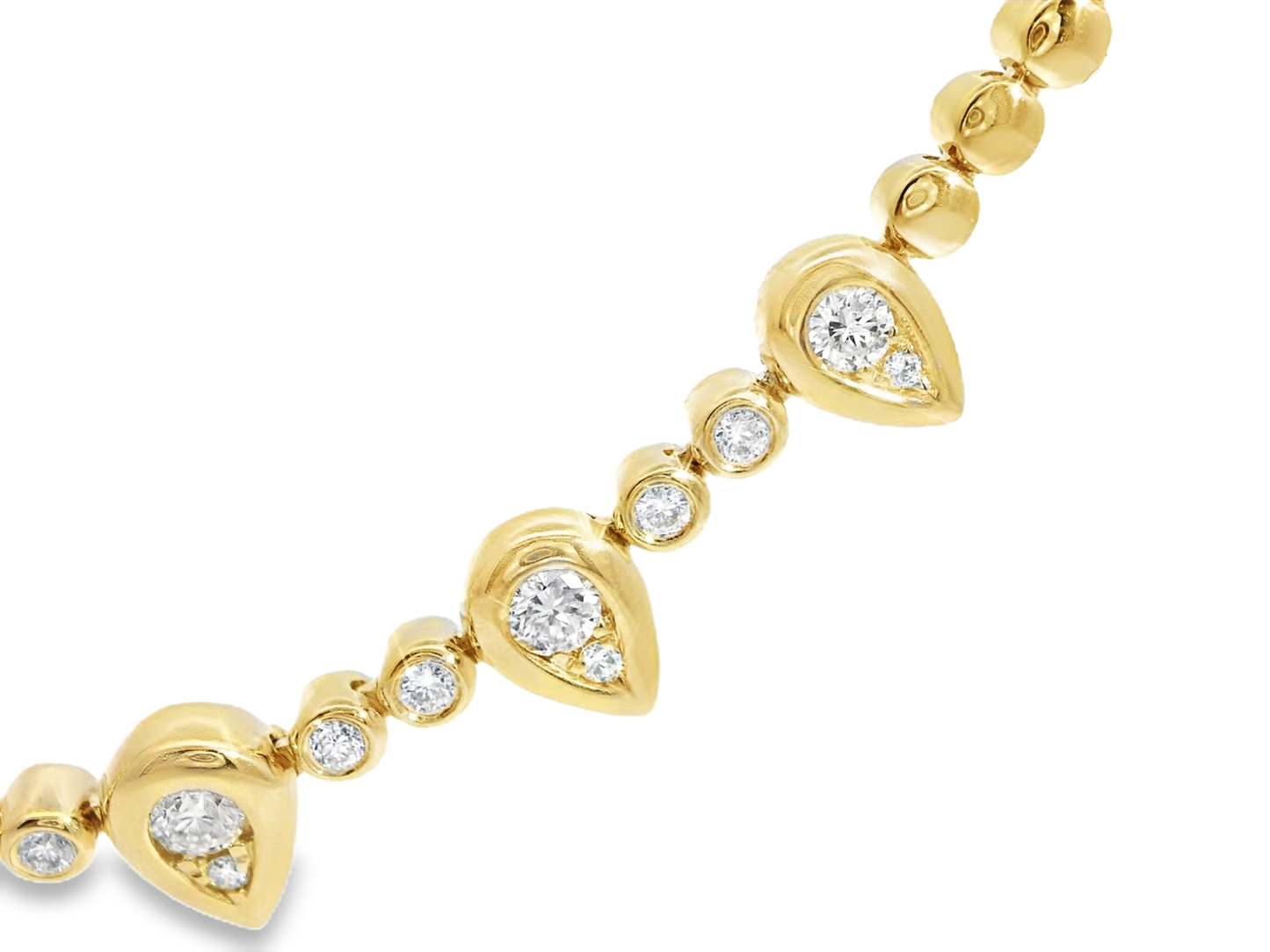 0.77CT Diamond Necklace 14k Yellow Gold