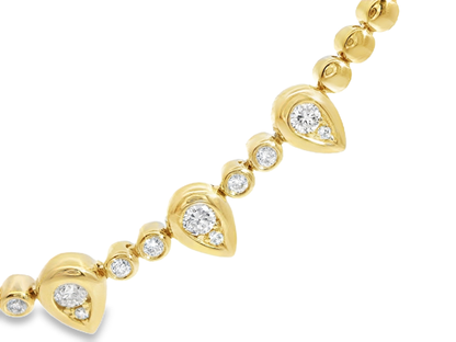 0.77CT Diamond Necklace 14k Yellow Gold