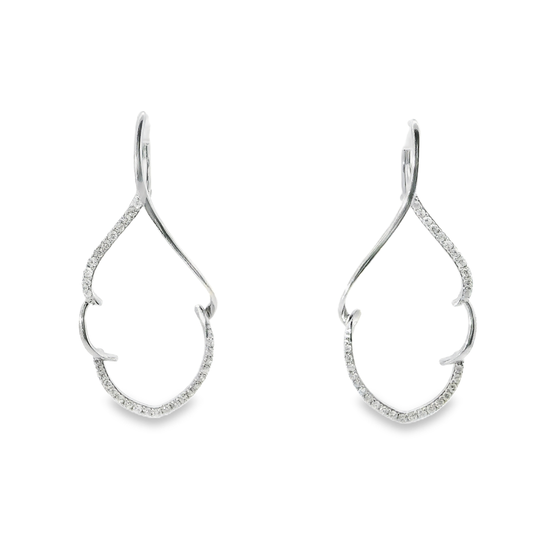 0.54CT Diamond 14k White Gold Earring