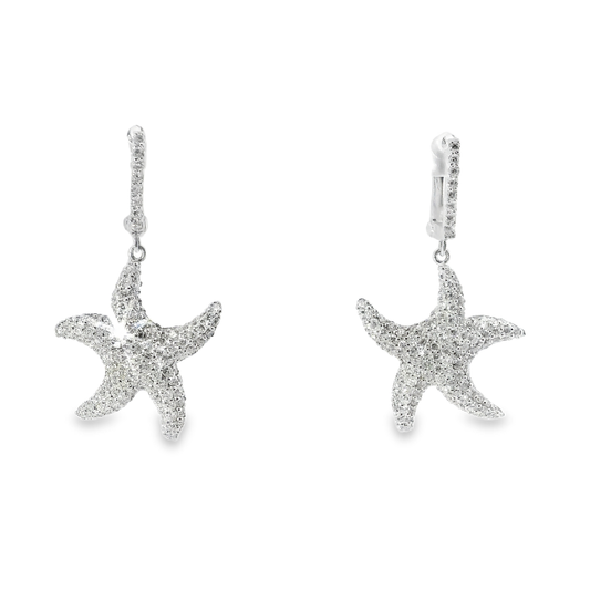 2.35CT Diamond 14k White Gold Earring