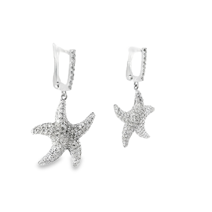 2.35CT Diamond 14k White Gold Earring