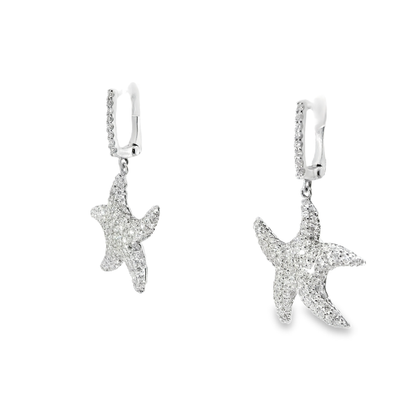 2.35CT Diamond 14k White Gold Earring