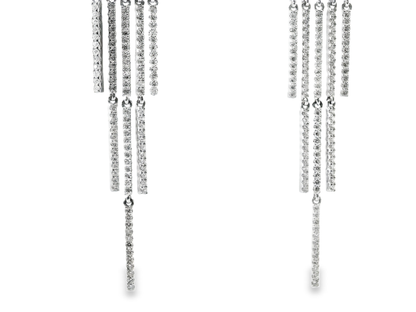 5.10CT Diamond 14k White Gold Earring