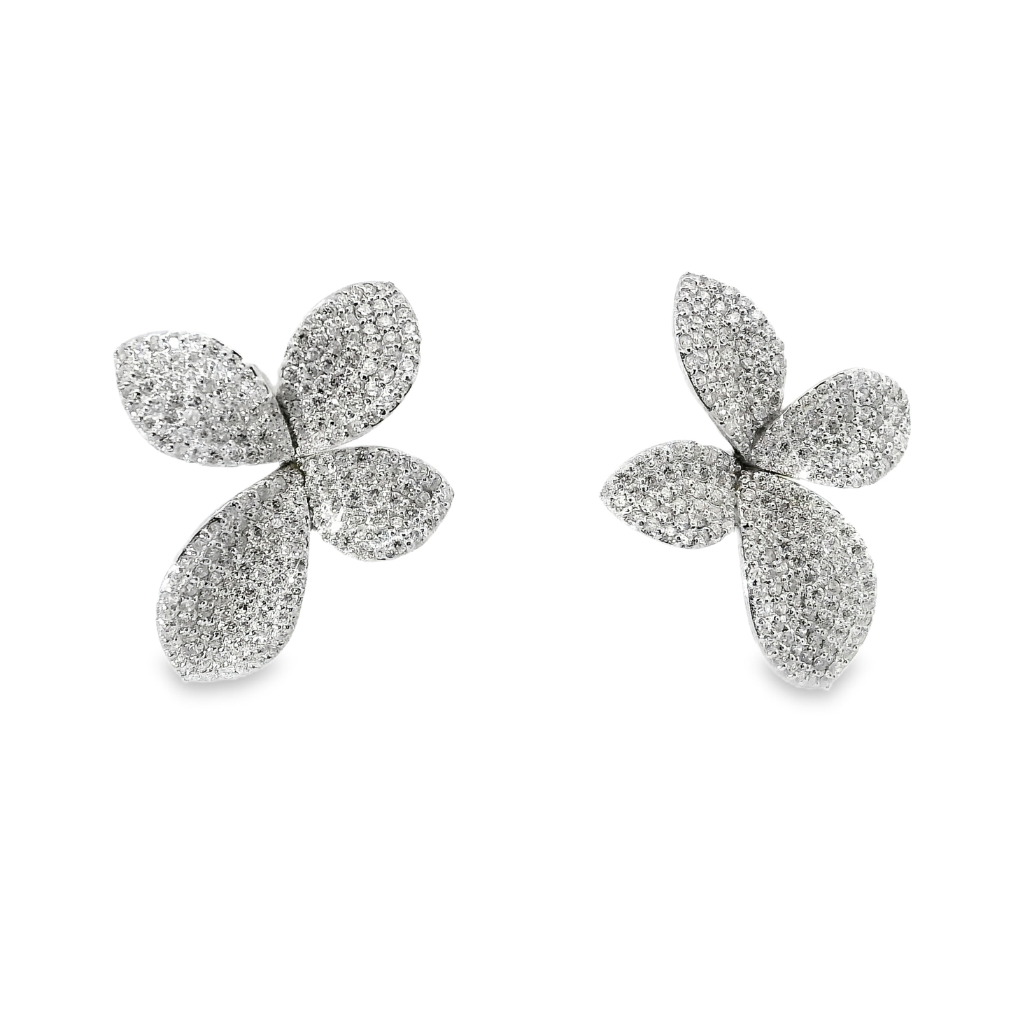 2.98Ct Diamond Earring 14k White Gold