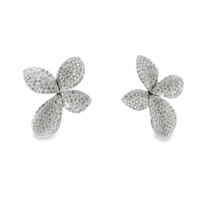 2.98Ct Diamond Earring 14k White Gold