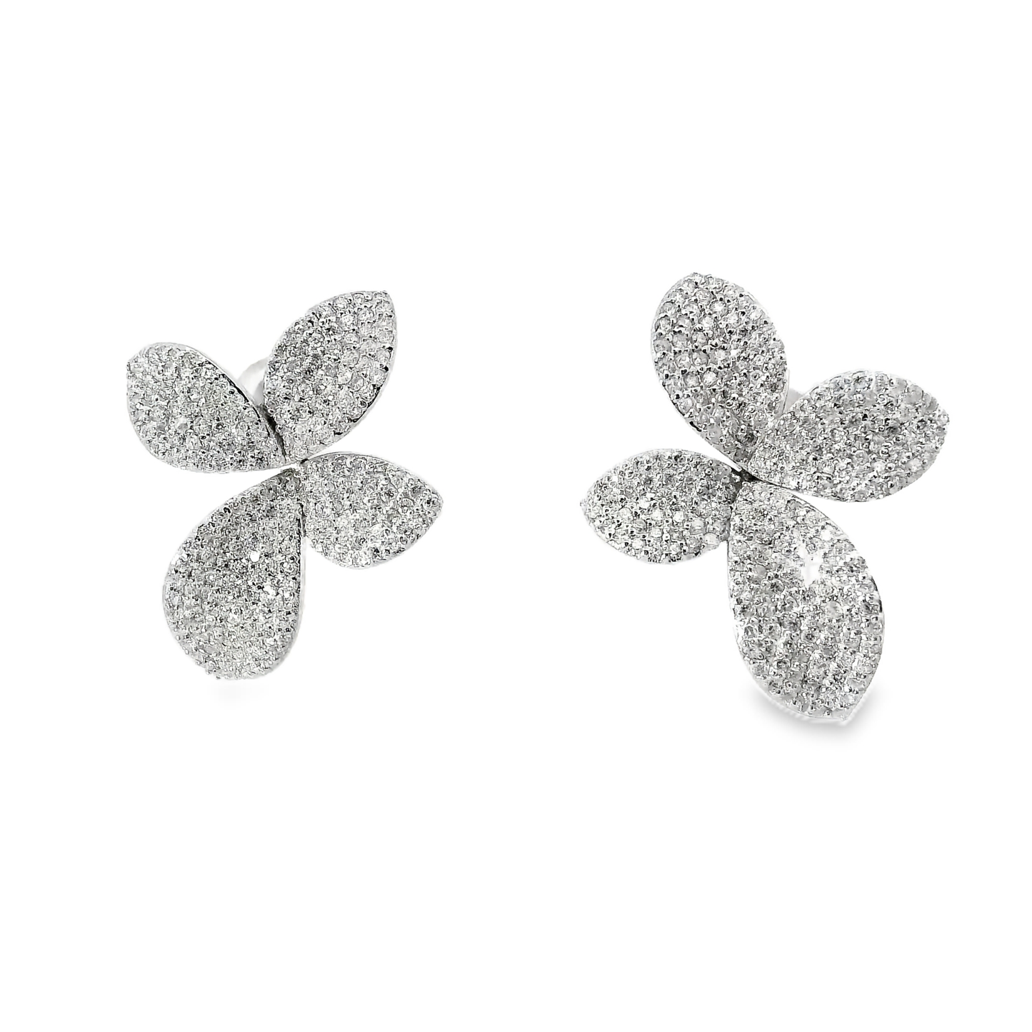2.98Ct Diamond Earring 14k White Gold