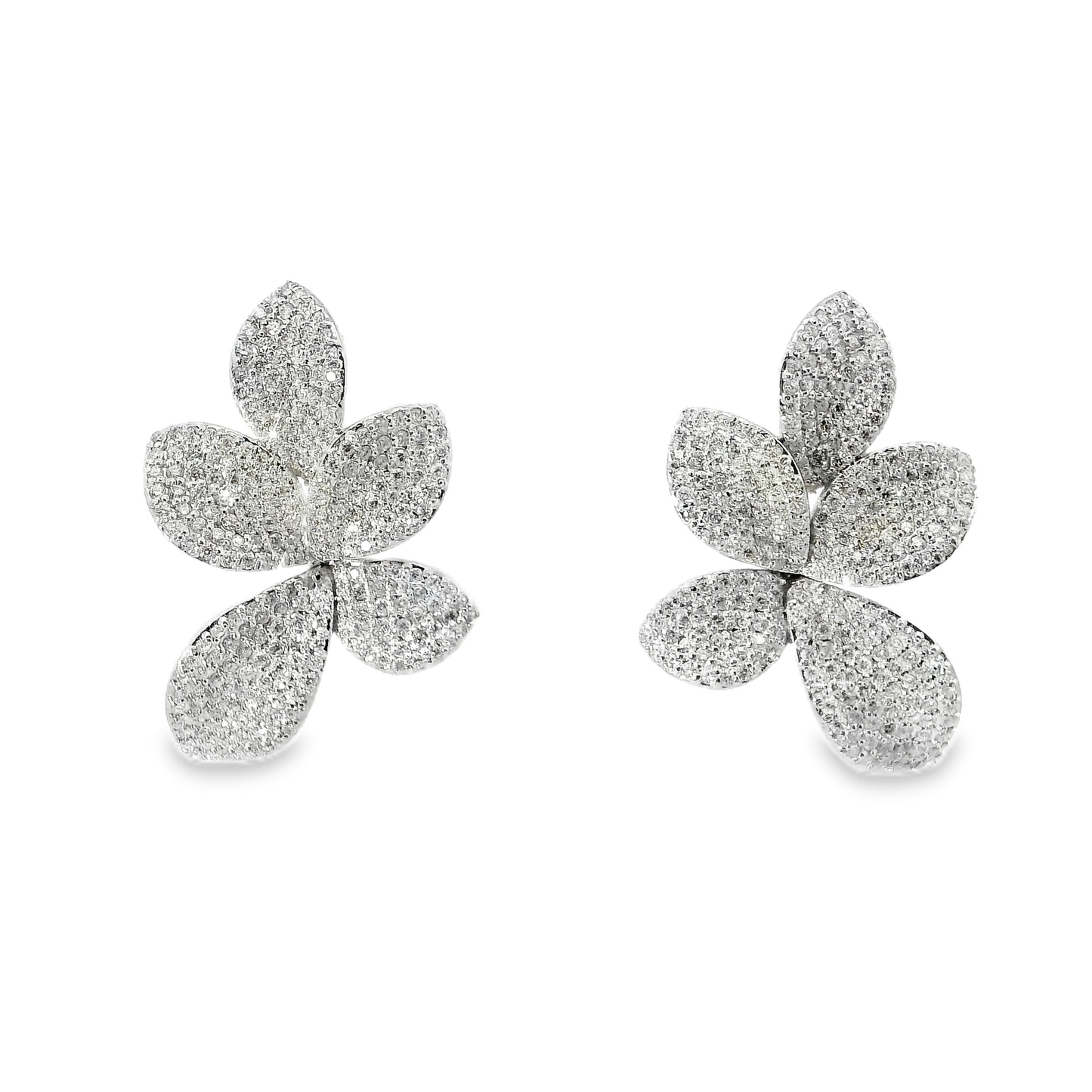 3.03Ct Diamond Earring 14k White Gold