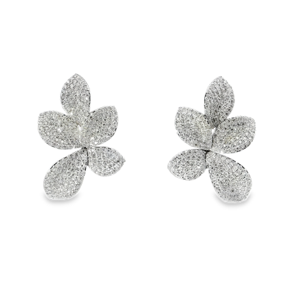 3.03Ct Diamond Earring 14k White Gold