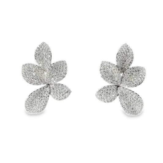 3.03Ct Diamond Earring 14k White Gold