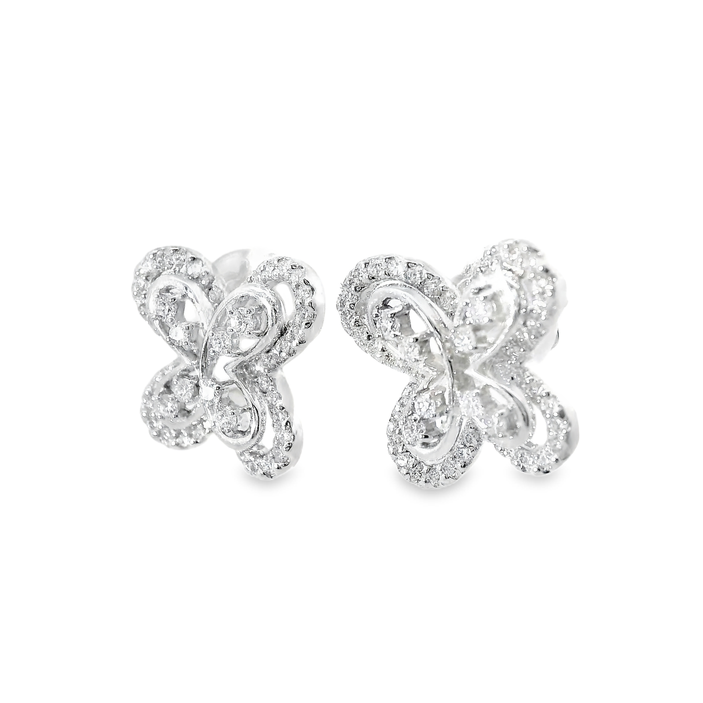 0.68CT Diamond 14k White Gold Earring