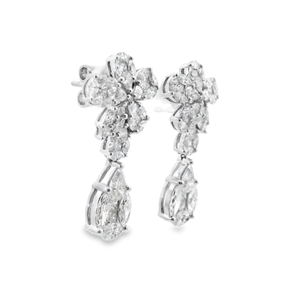 3.99CT Diamond 14k Yellow Gold Earring