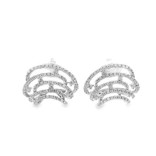0.41CT Diamond 14k White Gold Earring