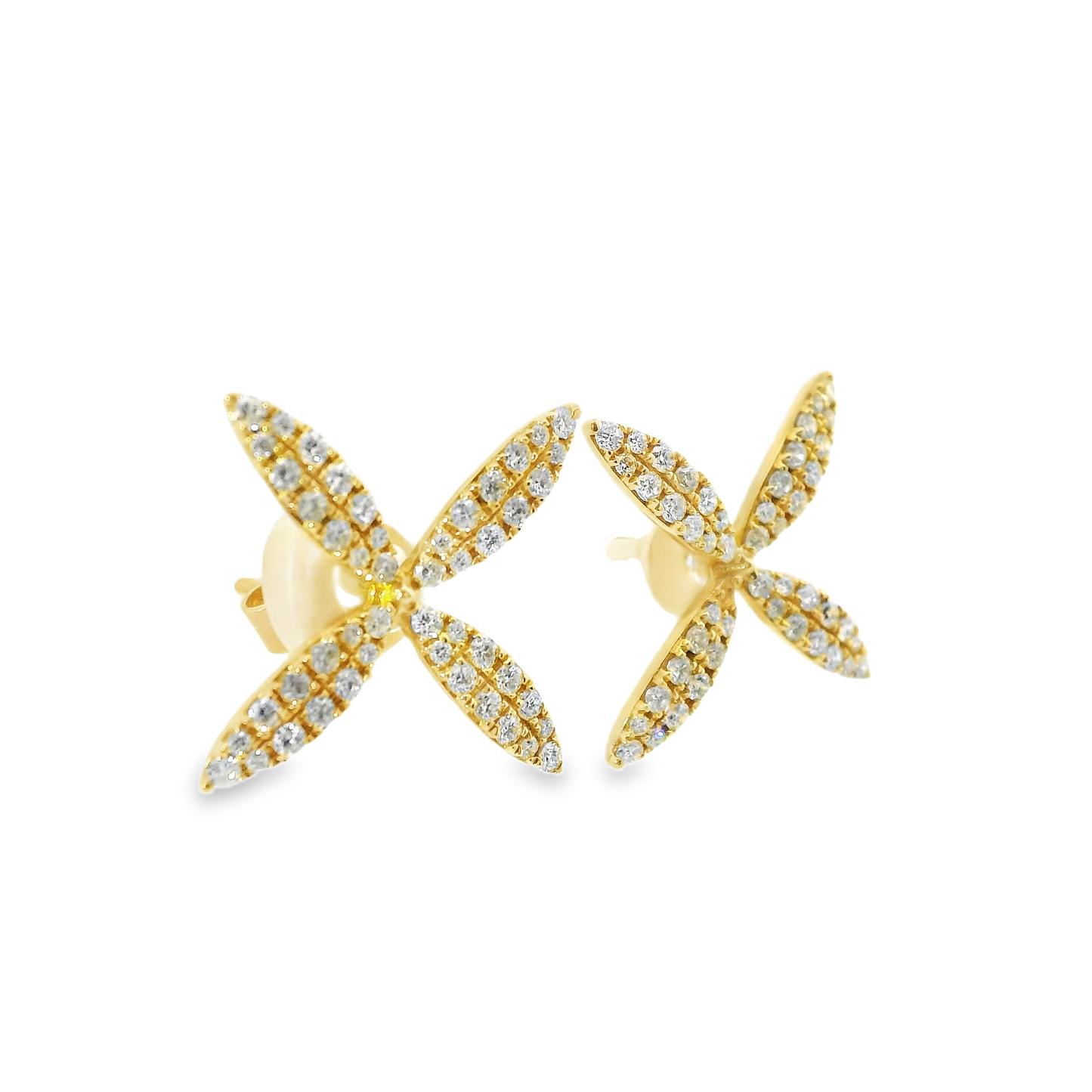 0.55CT Diamond 14k Yellow Gold Earring