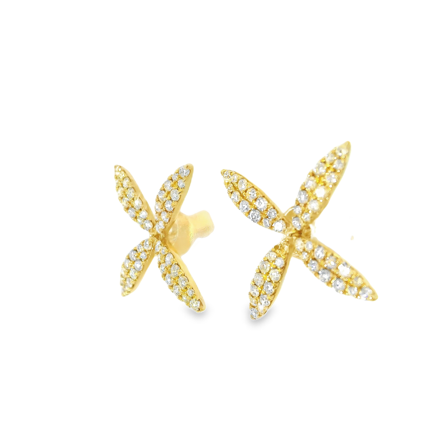 0.55CT Diamond 14k Yellow Gold Earring