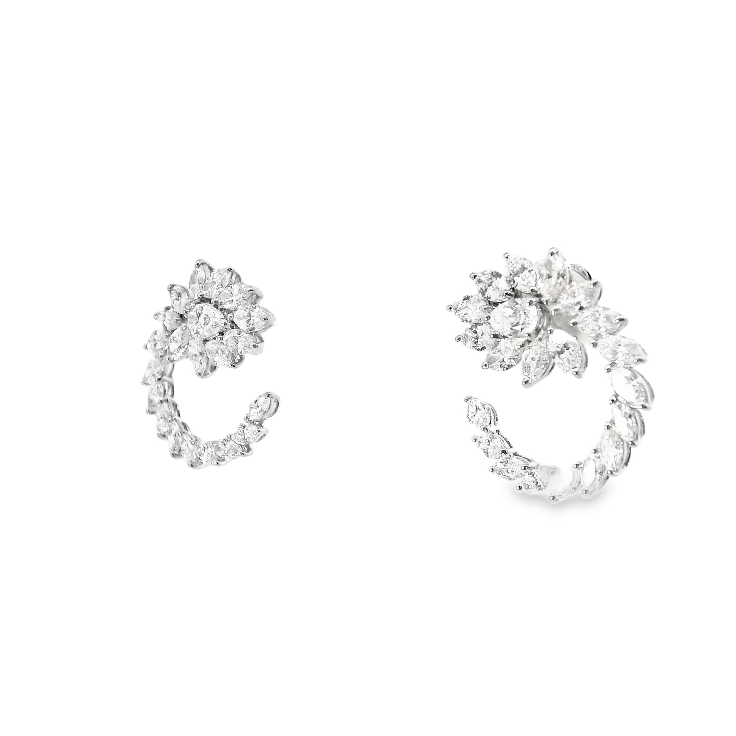 4.05CT Diamond 18k white Gold Earring