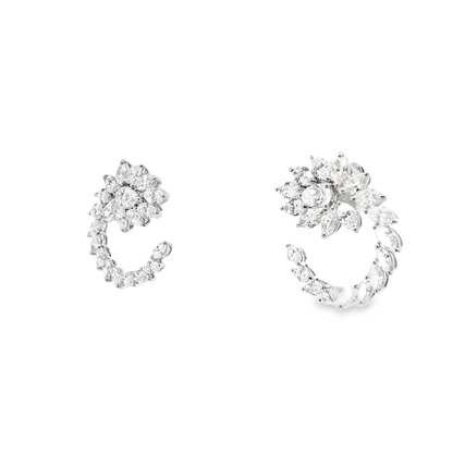 4.05CT Diamond 18k white Gold Earring