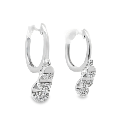 0.21CT Diamond 14k White Gold Earring
