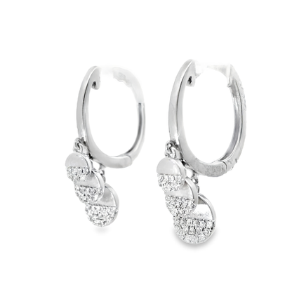0.21CT Diamond 14k White Gold Earring