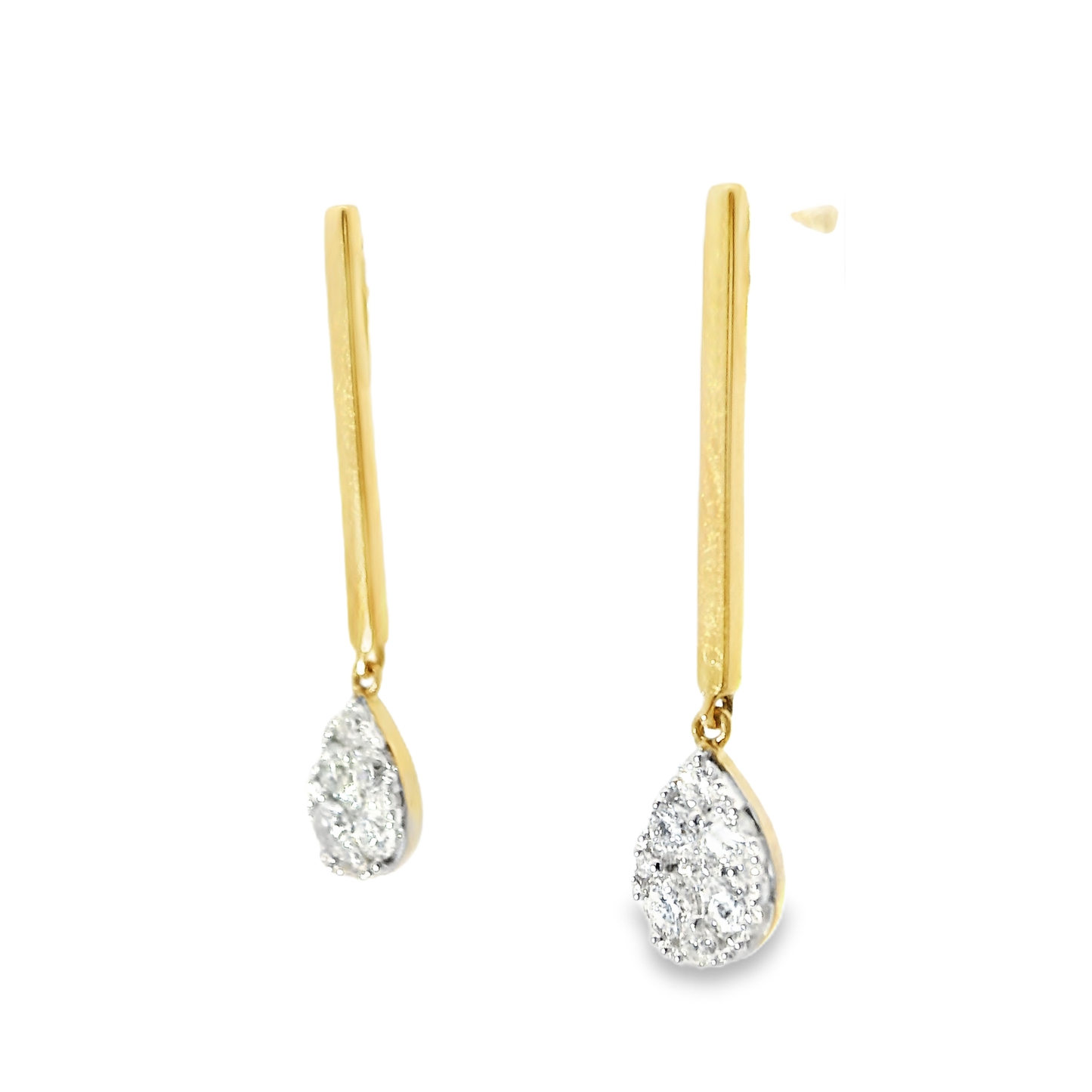 0.42CT Diamond 14k Yellow Gold Earring