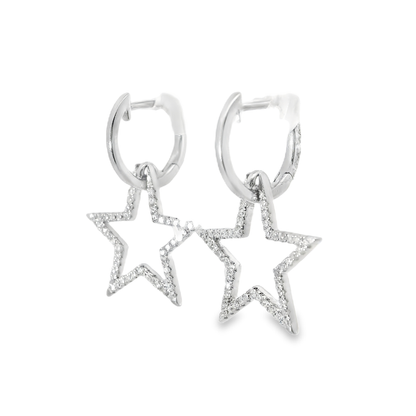 0.31CT Diamond 18k White Gold Earring