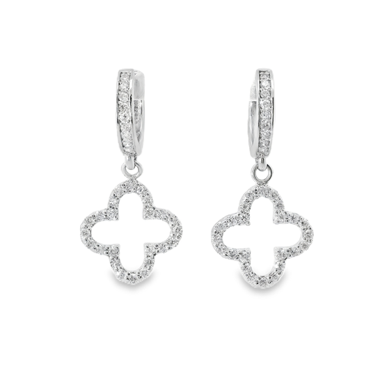 0.64CT Diamond 14k white Gold Earring