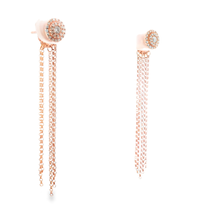 0.26CT Diamond 14K Rose Gold Earring