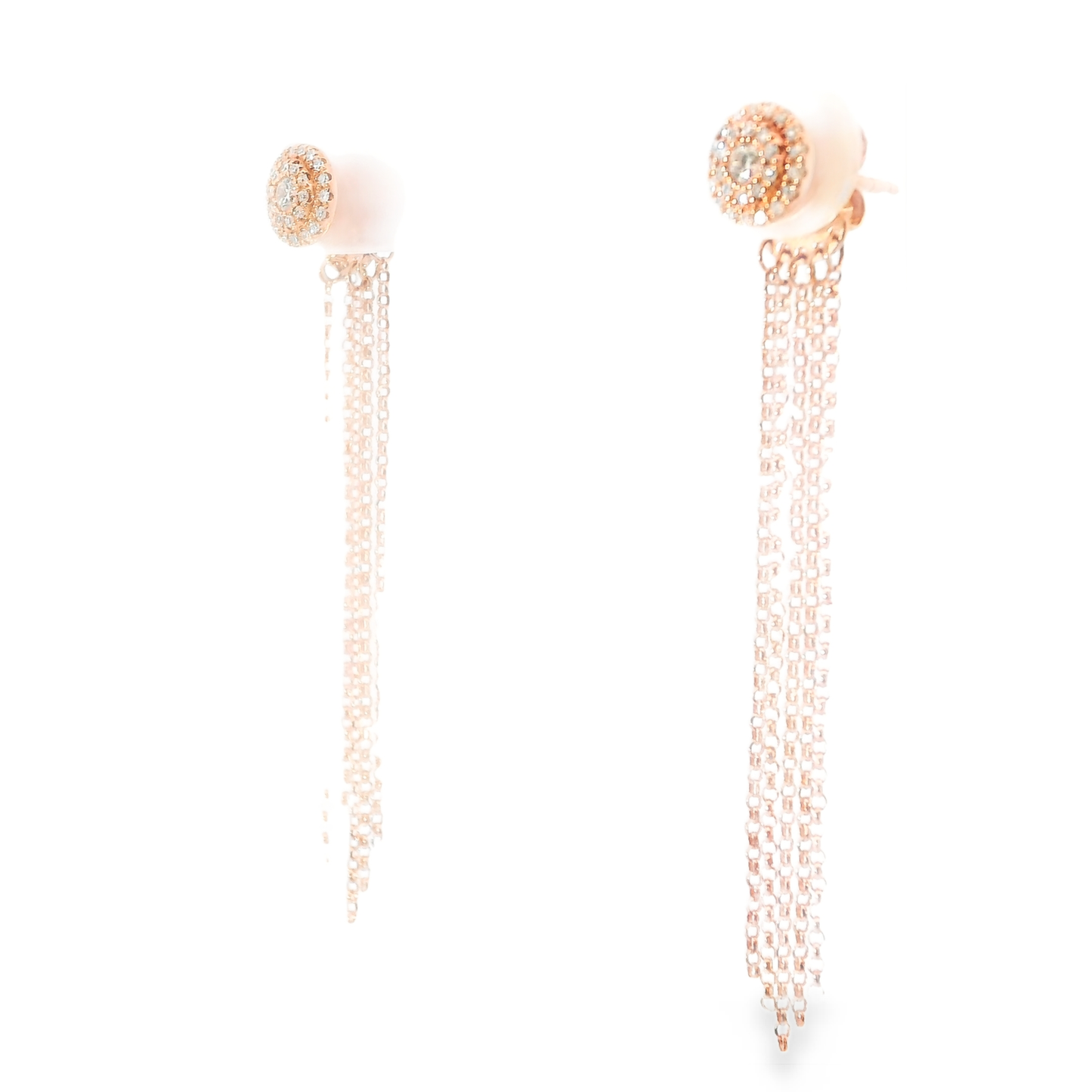 0.26CT Diamond 14K Rose Gold Earring