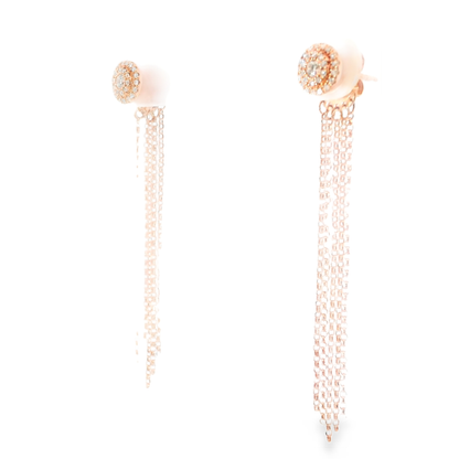 0.26CT Diamond 14K Rose Gold Earring
