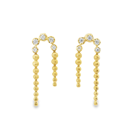 0.33CT Diamond 14k Yellow Gold Earring