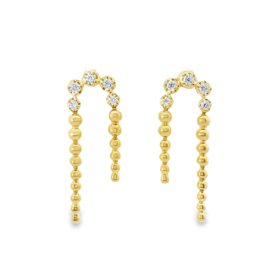 0.33CT Diamond 14k Yellow Gold Earring