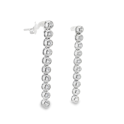 0.76CT Diamond 18k White Gold Earring