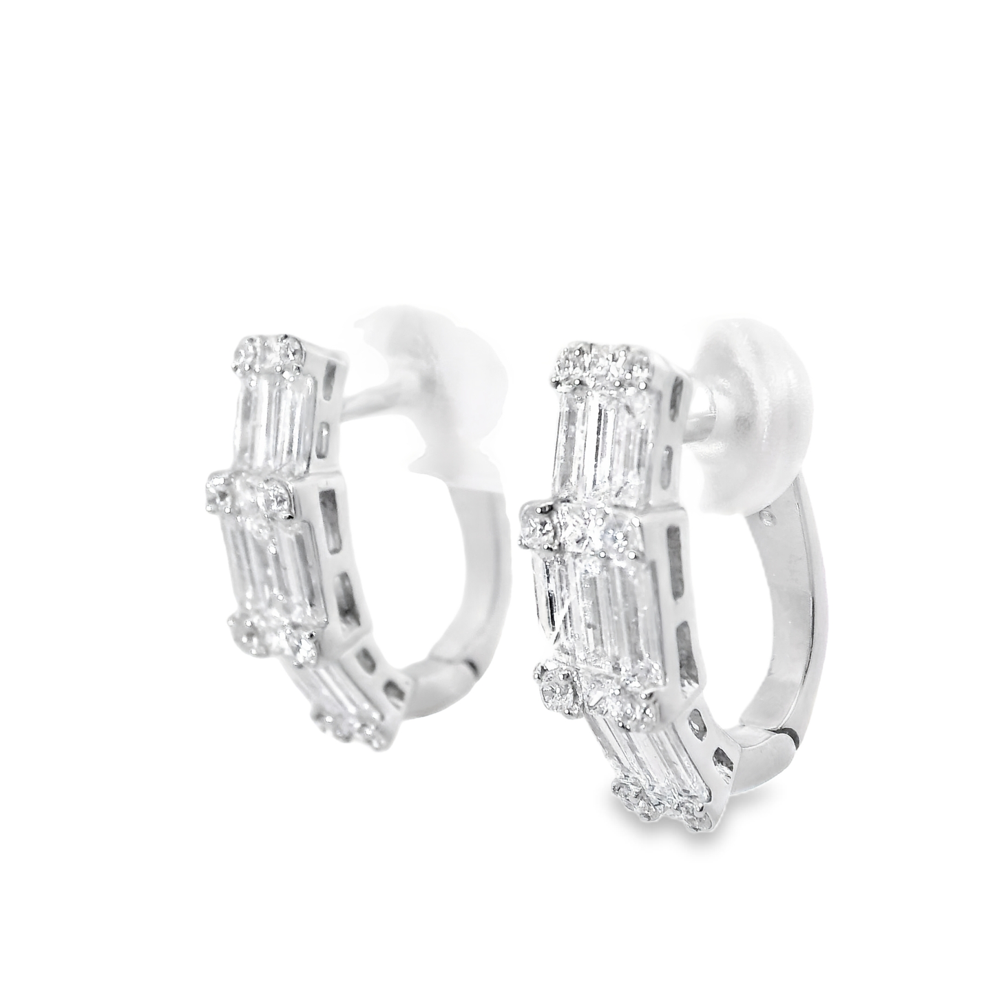 1.79CT Diamond 18k White Gold Earring