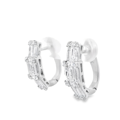 1.79CT Diamond 18k White Gold Earring