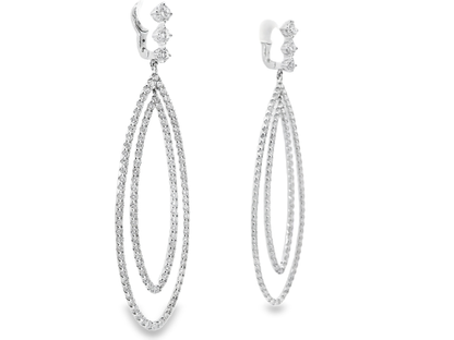 5.46CT Diamond Earrings 14k White Gold