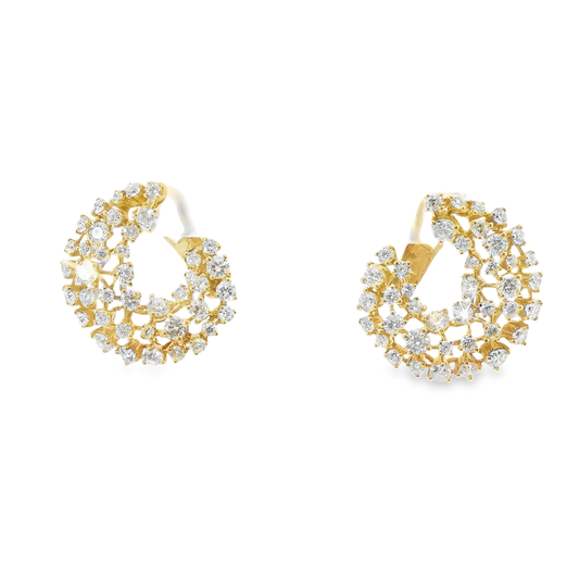 4.17CT Diamond Earrings 14k Rose Gold