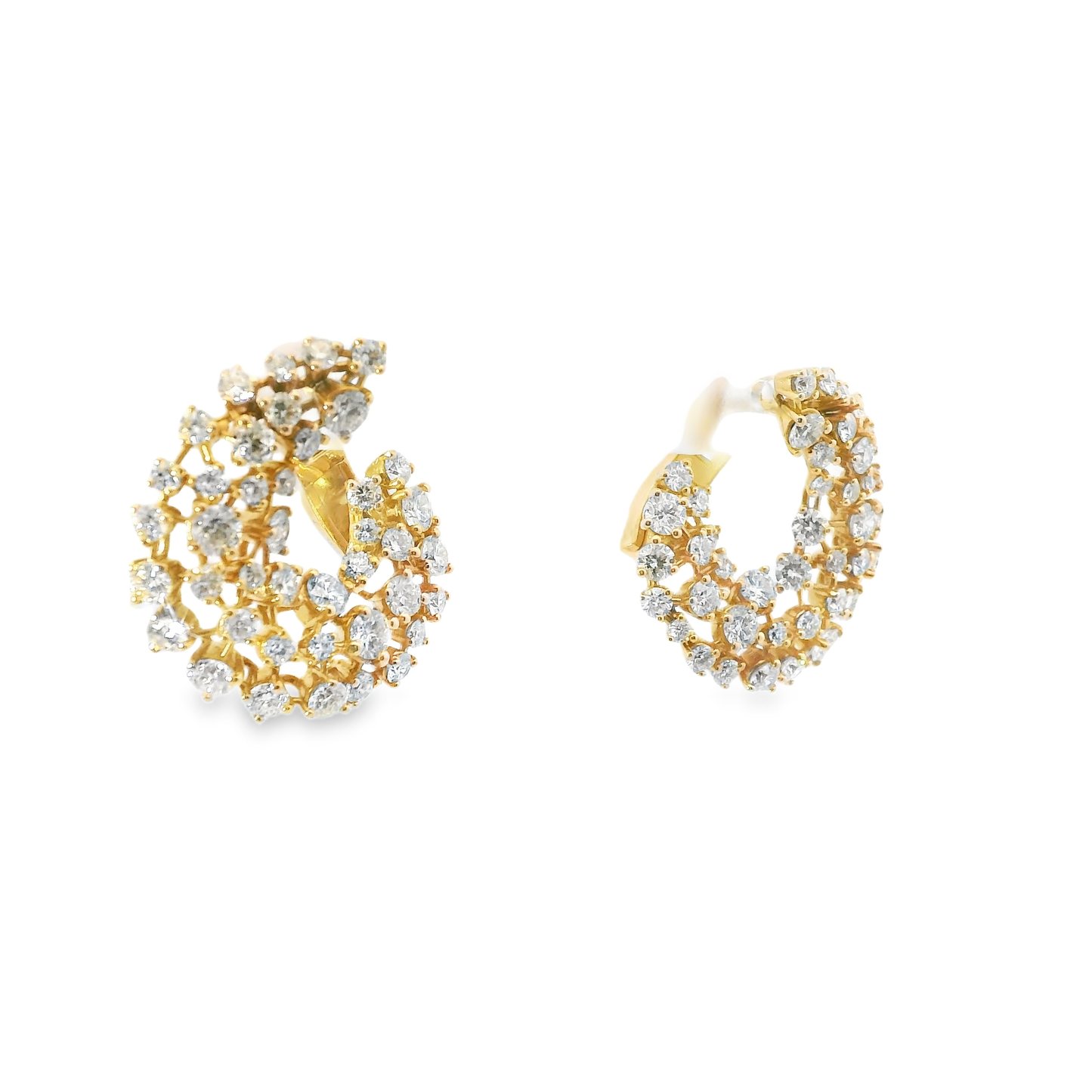 4.17CT Diamond Earrings 14k Rose Gold