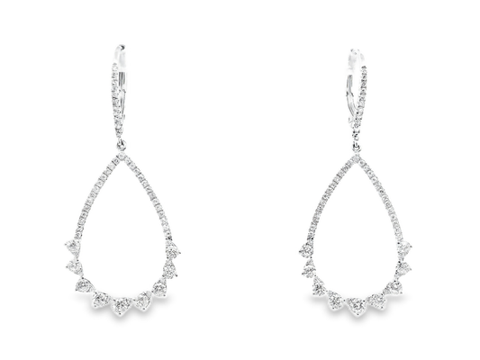 1.03Ct Diamond Earring 14k White Gold
