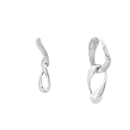 0.54CT Diamond Earring 14k White Gold