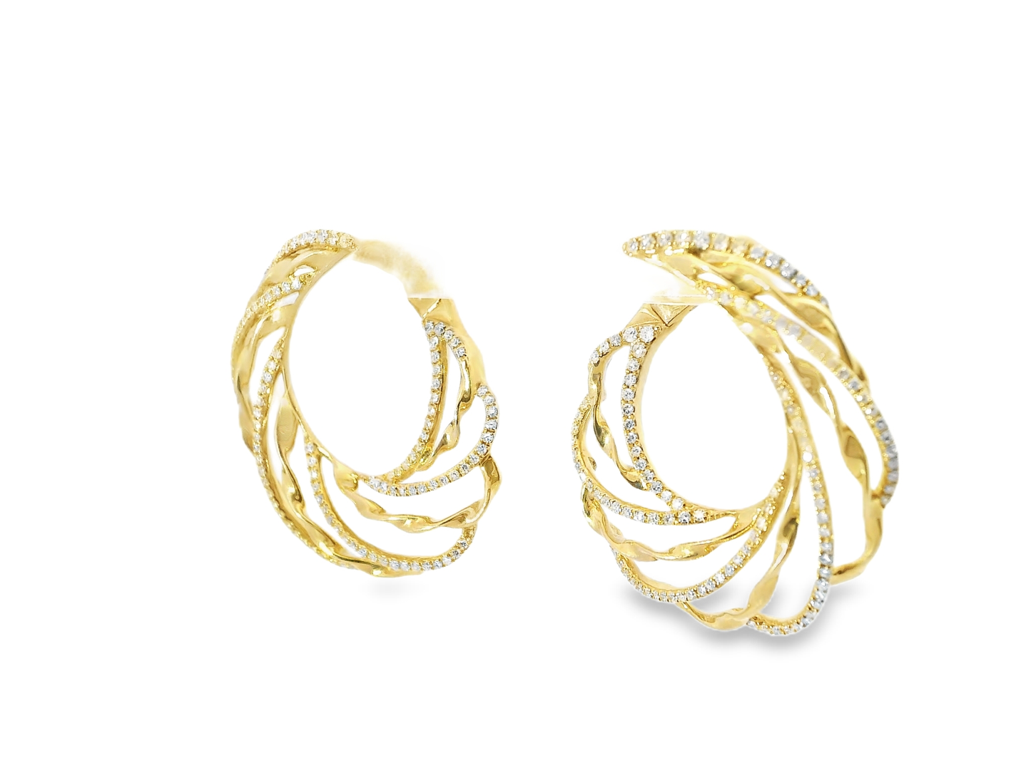 0.79CT Diamond Earring 14k Yellow Gold